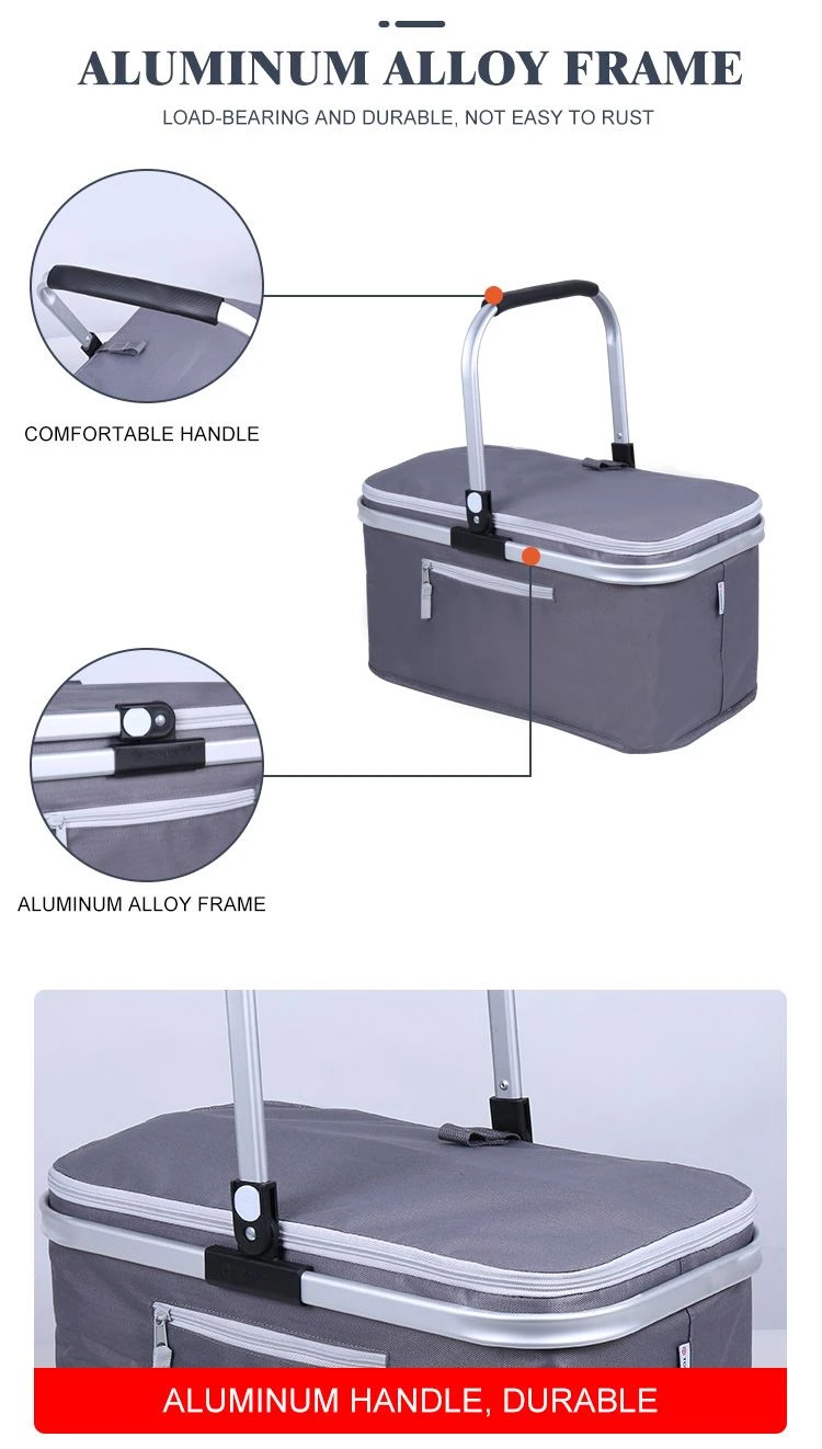 Amazon Foldable Picnic Basket Cooler Bag 6