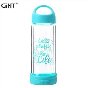 Garrafa de água de vidro 370ml garrafa portátil fosca
