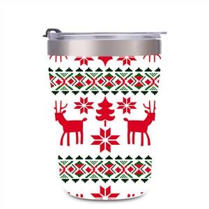 Copo isolado de aço inoxidável de Natal com tampa flip